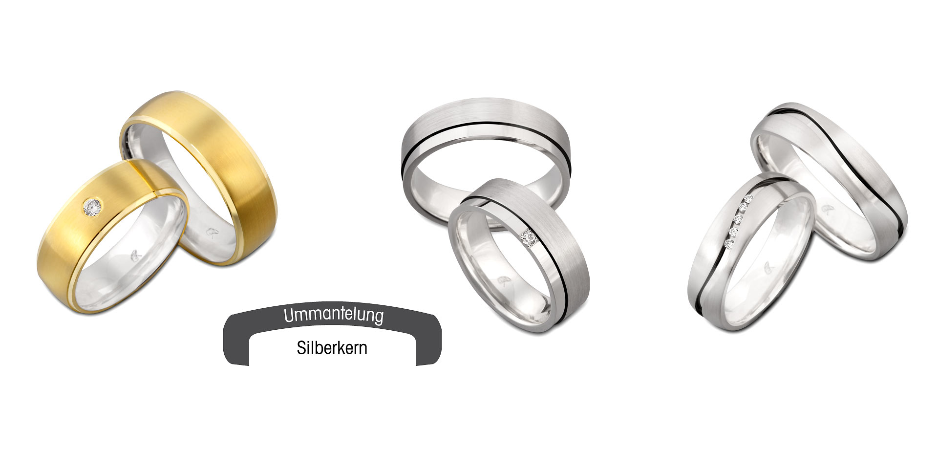 Hybrid-Ringe / Silberkern-Ringe von Kühnel